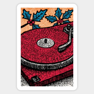Red Vinyl Turntable | For the Record Collector Sticker